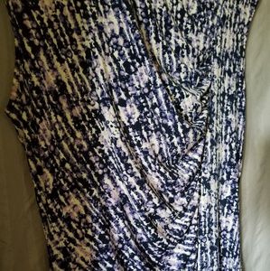 MICHAEL Michael Kors Side Ruched Sleeveless Top Size Large EUC